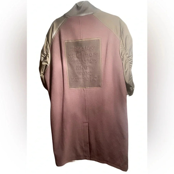 Vintage Mark FAIRWHALE nylon polyester green 2 snap pockets overcoat jacket XXL - Picture 6 of 6